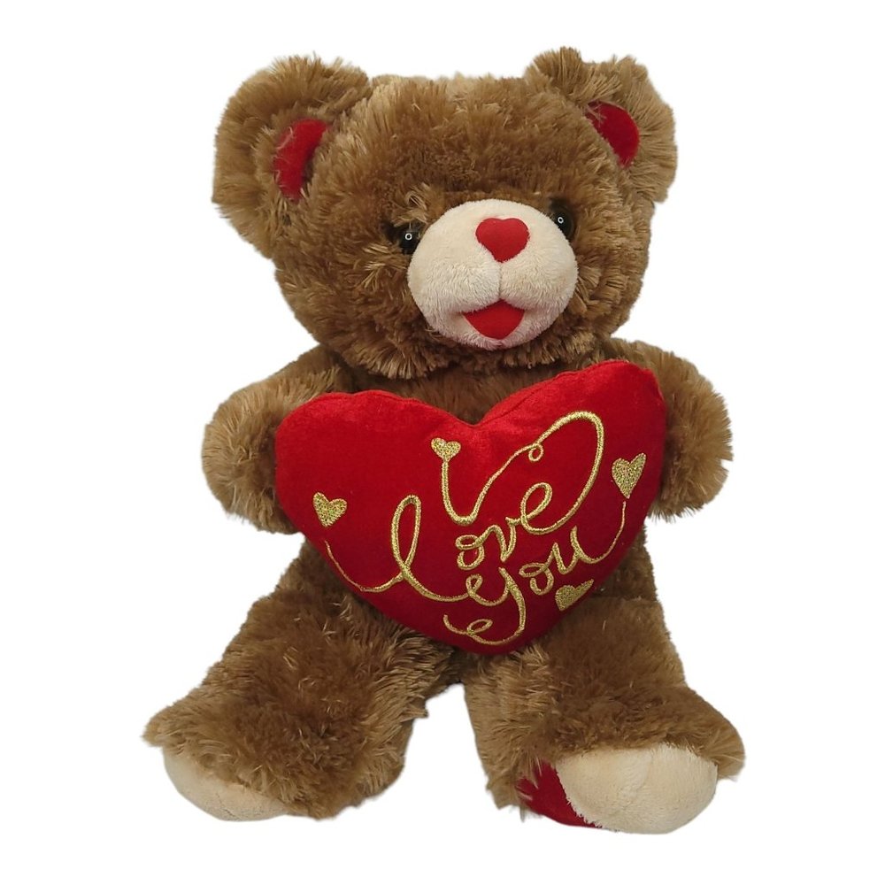 Dan Dee 2019 Sweetheart Teddy Bear Plush 18" Stuffed Animal Toy I Love You Heart